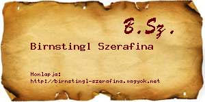 Birnstingl Szerafina névjegykártya